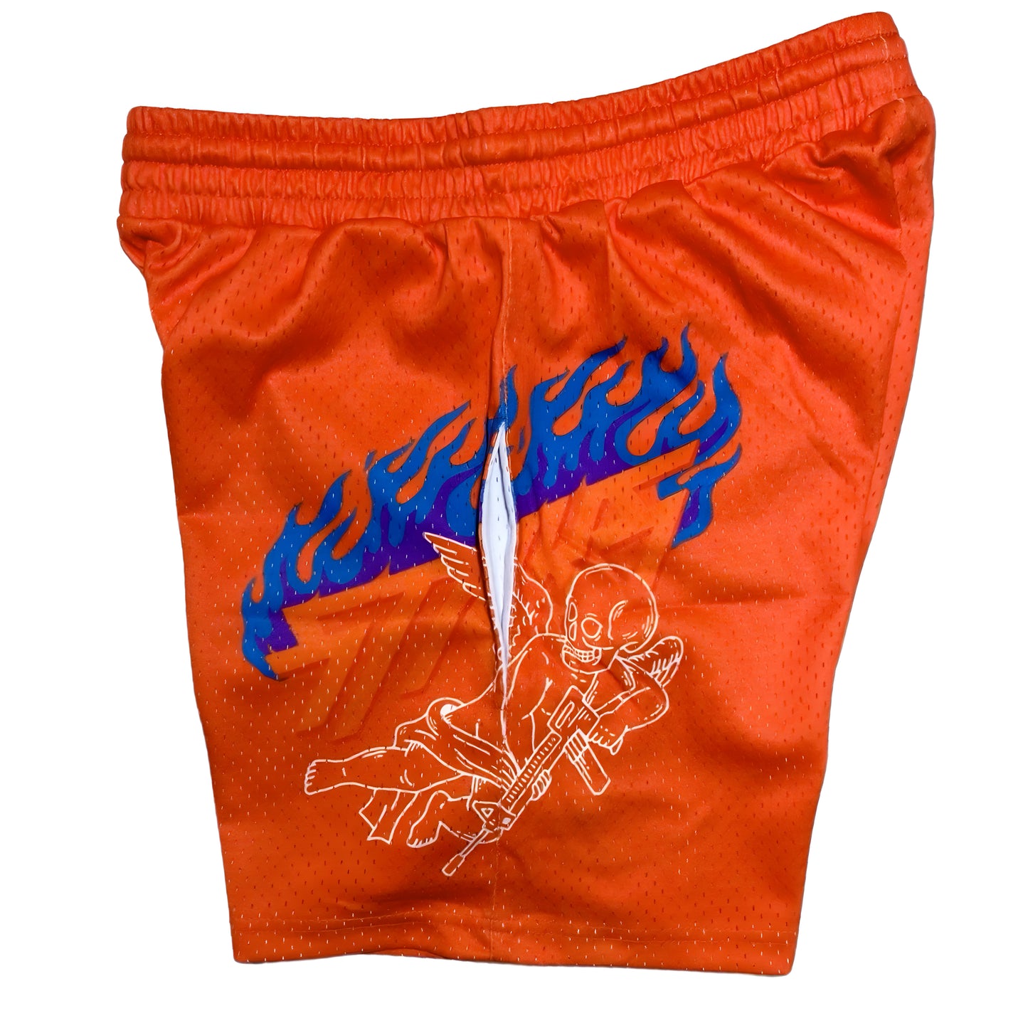 Active mesh logo shorts